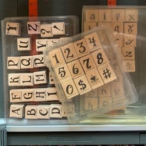 Stampin up! ALPHABET ANTIQUES UPPER,LOWER,NUMBERS